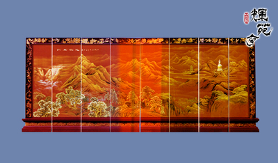 山西风光大座屏