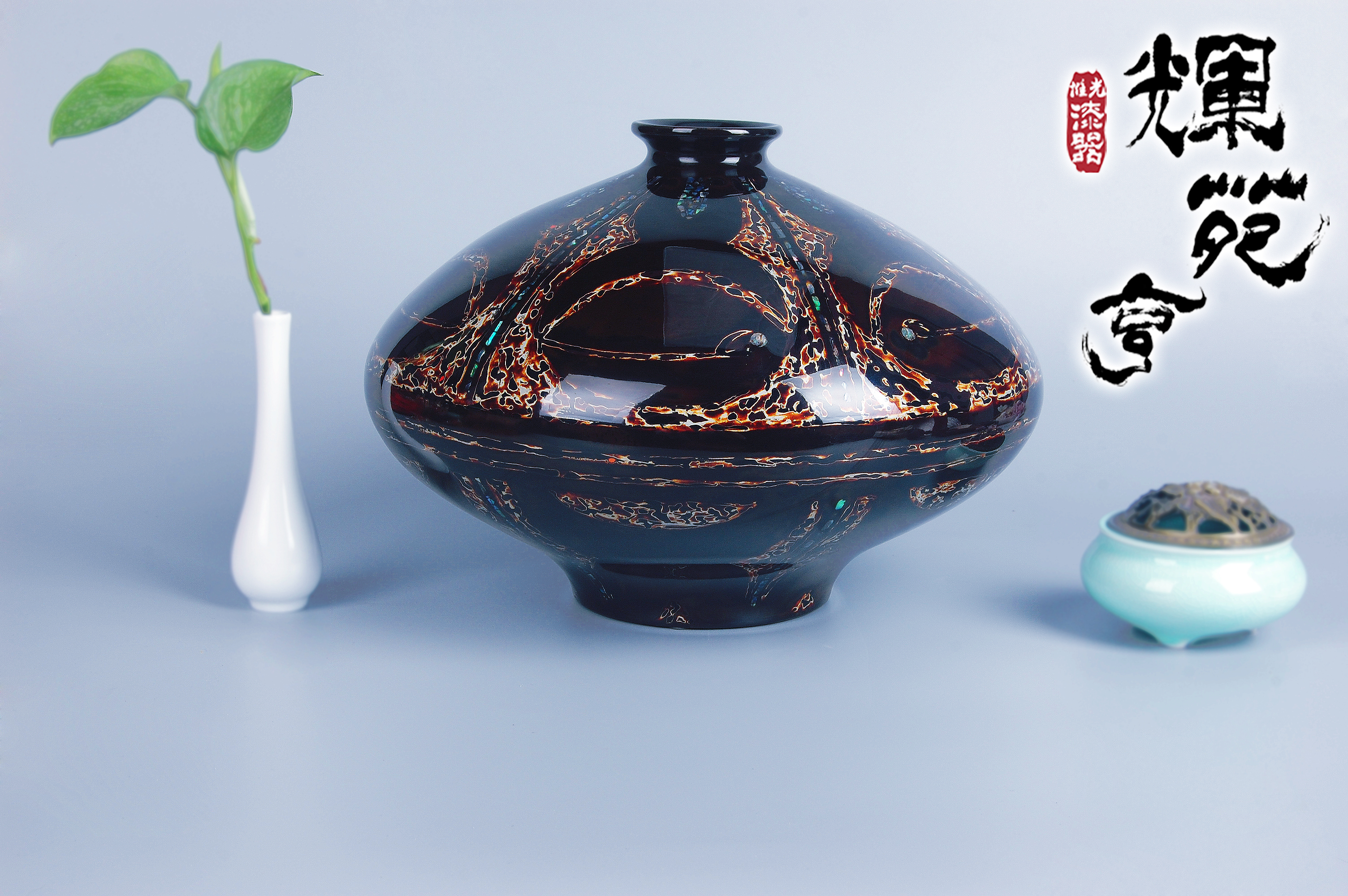 大漆瓶摆件